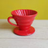 jual filter kopi keramik 1-4 cup warna merah