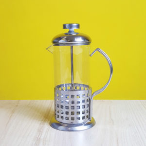 jual online french press stainless motif kotak kapasitas 350ml