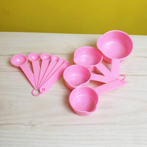 jual sendok takar plastik set isi 10 pcs warna pink lokasi jakarta barat