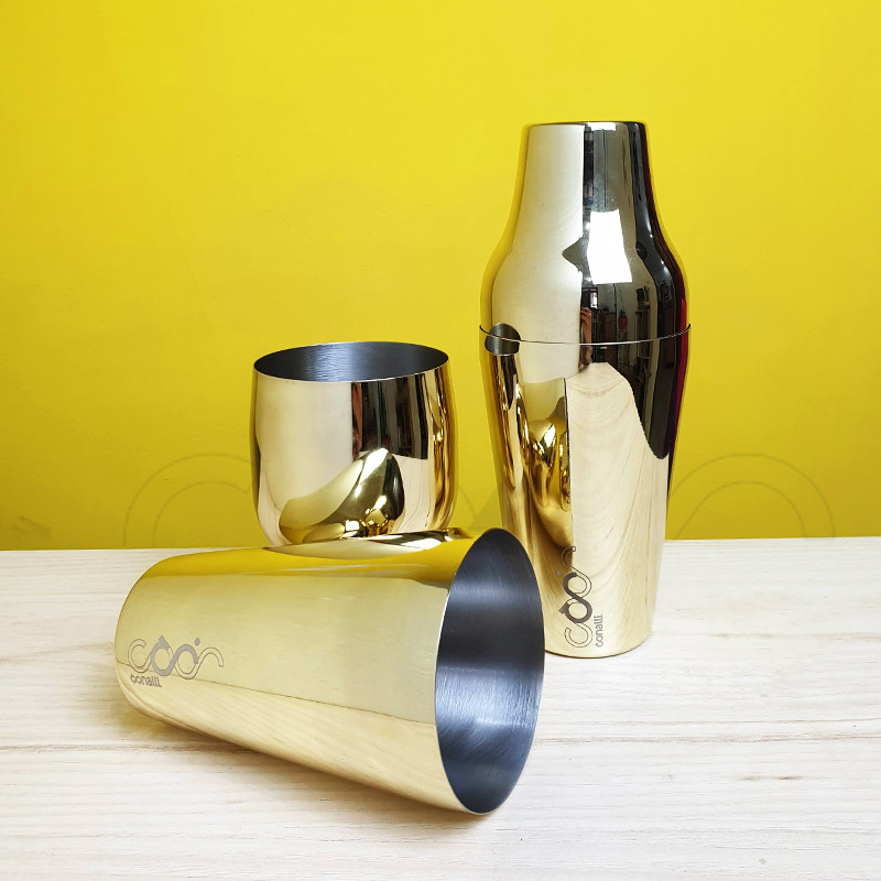 web jual online cocktail shaker mixer stainless warna emas